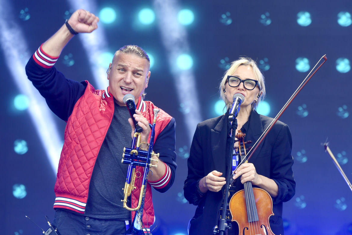 Próby przed występem Golec uOrkiestra