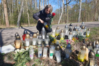 Miejsce wypadku Łukasza Litewki