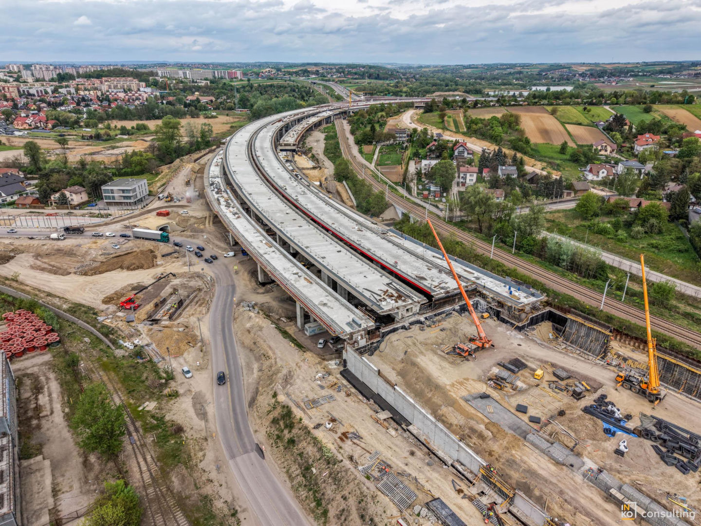 Budowa węzła Mistrzejowice na S7