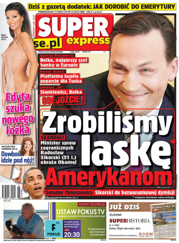 UPADEK JAŚNIE PANA RADOSŁAWA SIKORSKIEGO