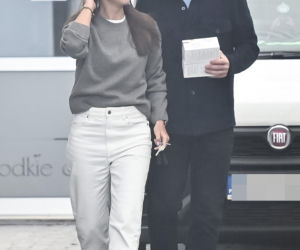 Marcin Mroczek z dziewczyną w cukierni