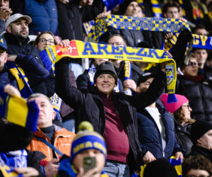 Arka Gdynia - Lechia Gdańsk: Zdjęcia kibiców z derbów Trójmiasta w ramach 23. kolejki PKO BP Ekstraklasy