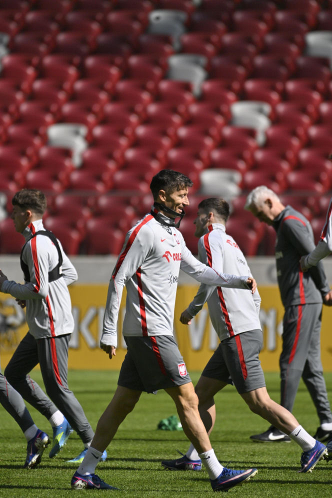 Trening reprezentacji Polski przed meczem ze Szwecją