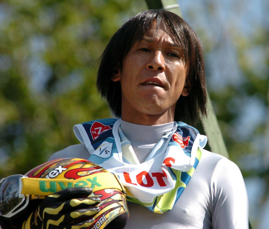 Noriaki Kasai podczas LGP w Polsce w 2013 roku