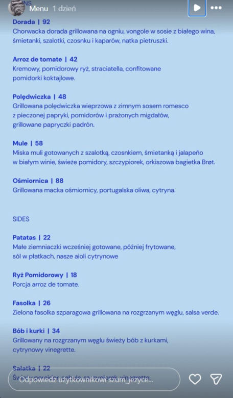 Restauracja Jana Bednarka | Menu