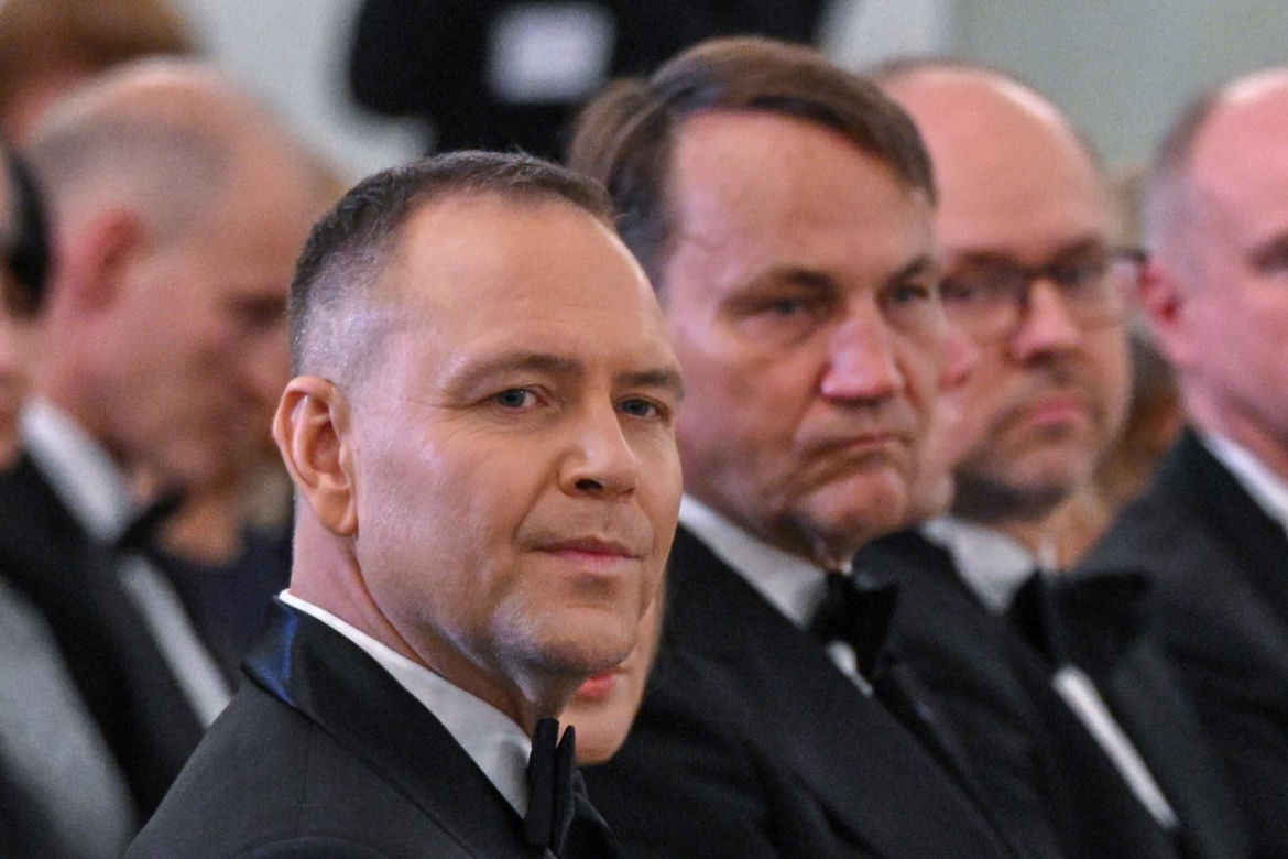 Karol Nawrocki i Radosław Sikorski na Korpusem Dyplomatycznym. Te miny mówią wszystko!