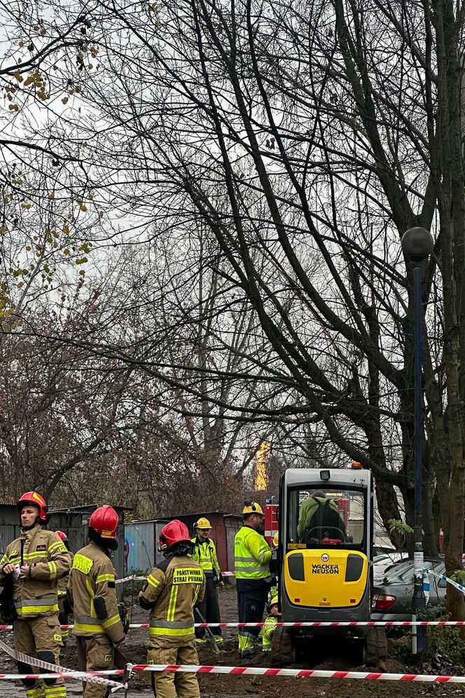 Rozszczelnienie gazociągu przy ul. Komandosów w Krakowie