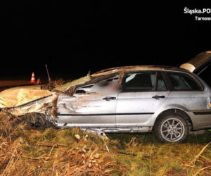 Wypadek BMW pijanego 23-latka z zakazem prowadzenia pojazdów mechanicznych 