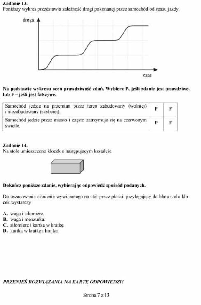 Próbny EGZAMIN GIMNAZJALNY grudzień 2011 - PRZEDMIOTY PRZYRODNICZE: Biologia, chemia, fizyka, geografia: jakie były PYTANIA, ARKUSZE, ODPOWIEDZI, PRZECIEKI
