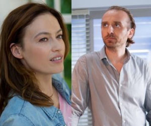 Lekarze. Alicja (Magdalena Różczka), Michał Karkoszka (Wojciech Mecwaldkowski)