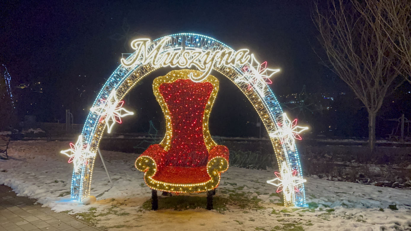 Świąteczne iluminacje w Muszynie