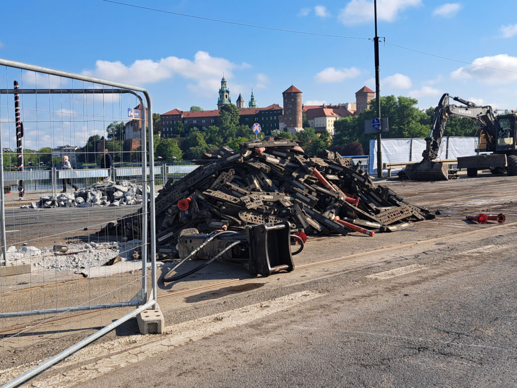 Remont mostu Grunwaldzkiego w Krakowie