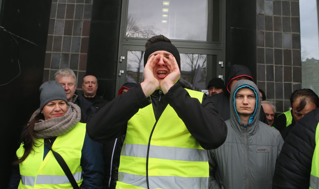 Protest taksówkarzy w Warszawie