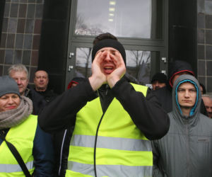 Protest taksówkarzy w Warszawie