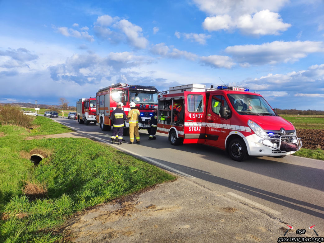 Jabłonica Polska. Wypadek motocyklisty [GALERIA]