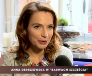 Anna Dereszowska na planie serialu Barwy szczęścia