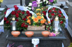 Grób pani Basi w pierwszą rocznicę śmierci
