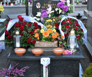 Grób pani Basi w pierwszą rocznicę śmierci