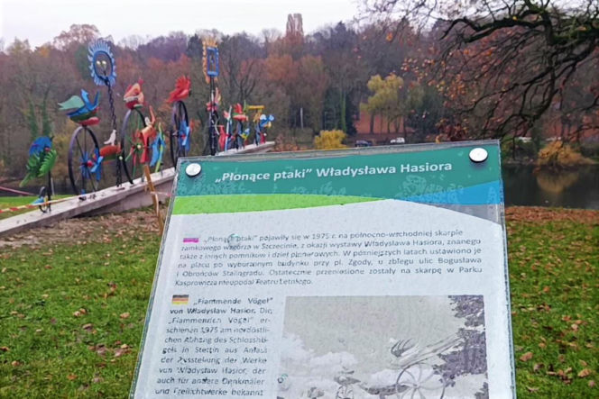 "Ogniste" czy "Płonące"? Dwa opisy rzeźby w Parku Kasprowicza