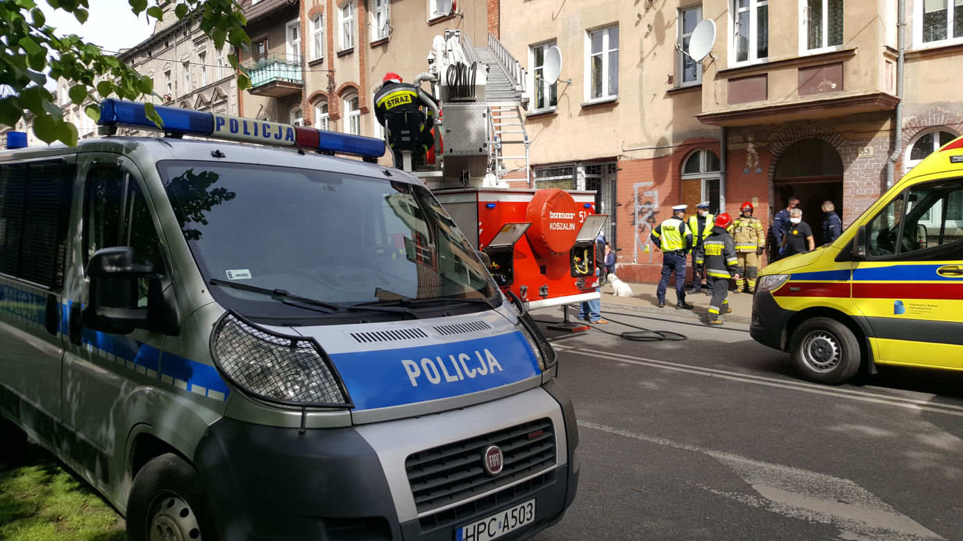 Pożar w kamienicy przy ulicy Narutowicza w Grudziądzu. Jest ofiara śmiertelna