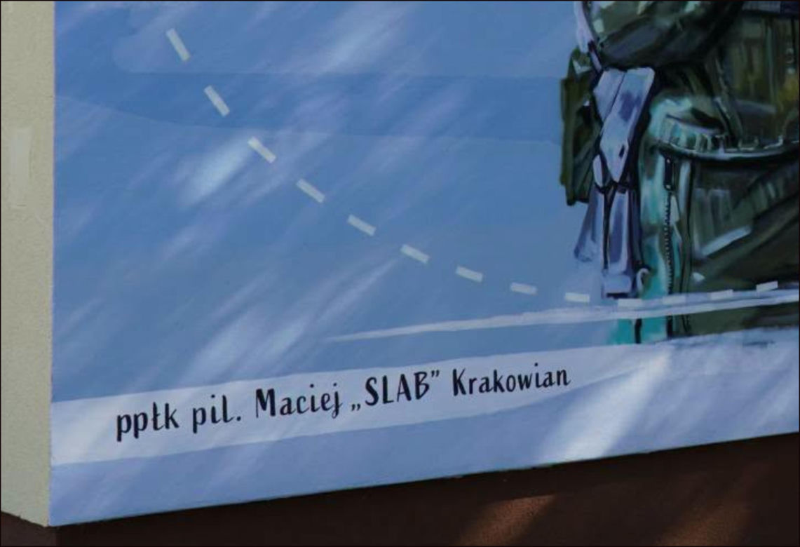Wyjątkowy mural dla „Slaba” już gotowy. W projekt zaangażowała się żona pilota