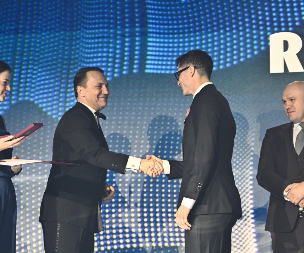 Radosław Sikorski i Robert Lewandowski