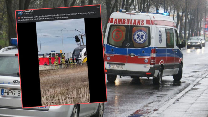 Wypadek kolejowy pod Wrocławiem. Pociąg staranował busa! 