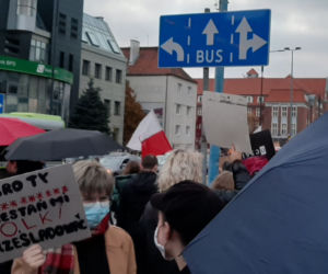 Protest kobiet - blokada ulic w Olsztynie