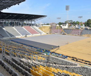 Budowa stadionu w Szczecinie - sierpień 2020