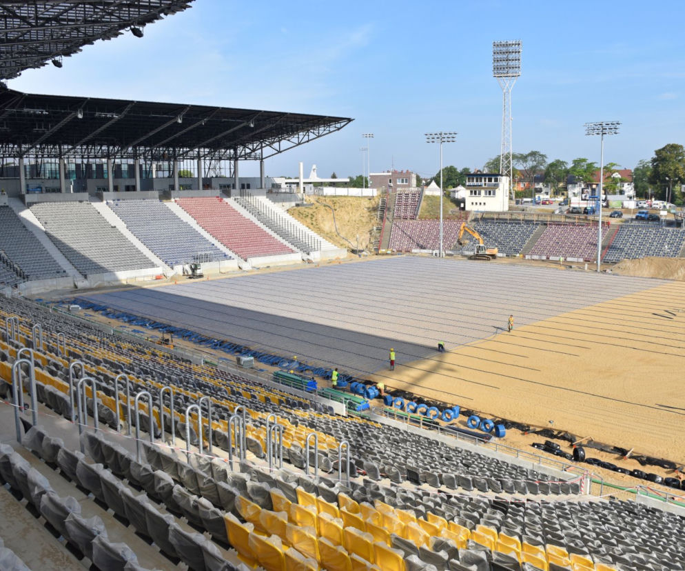 Budowa stadionu w Szczecinie - sierpień 2020