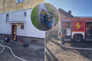 Ogień w budynku, mieszkańcy musieli uciekać! Strażacy wynieśli butle z gazem [ZDJĘCIA]