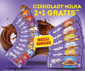 Czekolady Milka 2+1 gratis