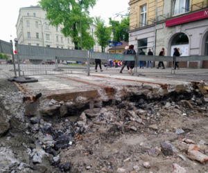 Kraków: Zobacz jak postępują prace przy przebudowie ulicy Krakowskiej