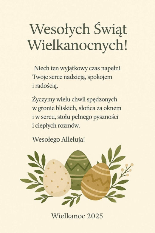 Życzenia na Wielkanoc 2025. Kartki z życzeniami do pobrania za darmo