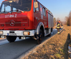 Pożar trawy w Zaczarniu. Nie żyje mężczyzna