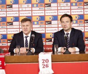 Cezary Kulesza i sekretarz Łukasz Wachowski ogłosili nowego sponsora PZPN