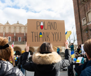 Protesty na Rynku Głównym w Krakowie