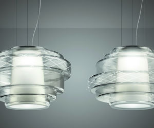 Lampa ze szklanym kloszem ombre