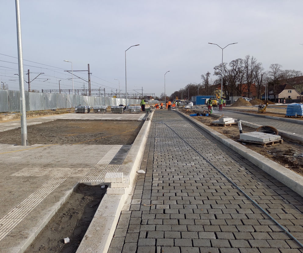 Budowa węzła przesiadkowego w Podjuchach - marzec 2021