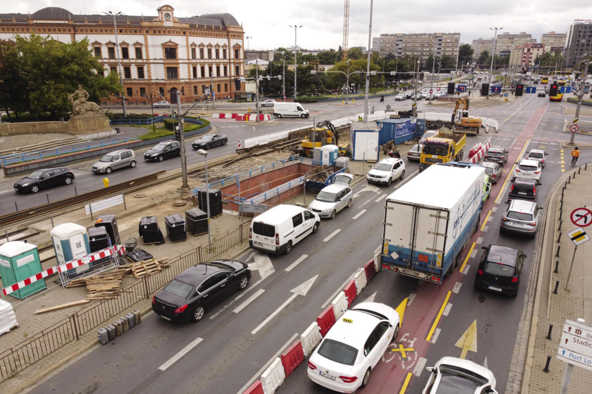 Remont pl. Jana Pawła II we Wrocławiu 
