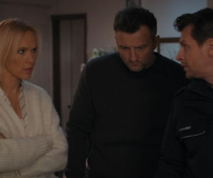 M jak miłość odc. 1931. Dorota (Iwona Rejzner), Bartek (Arkadiusz Smoleński), Adam Karski (Patryk Szwichtenberg)