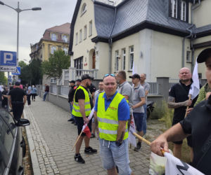 Protest górników i hutników
