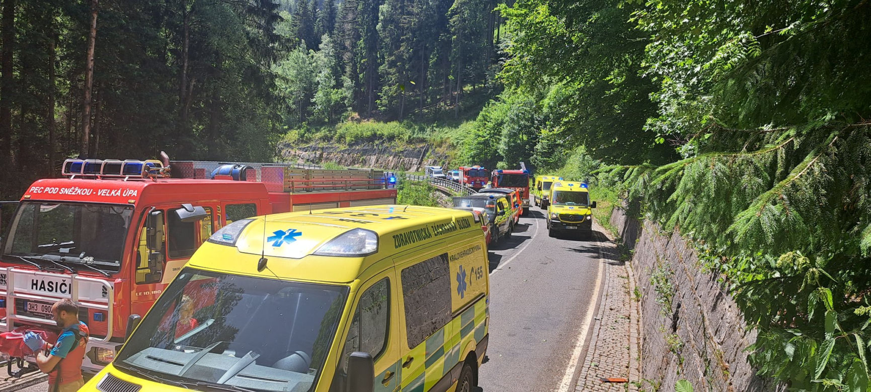 Świerk spadł na opla w Karkonoszach. W śmiertelnym wypadku zginął 15-latek i dwie kobiety