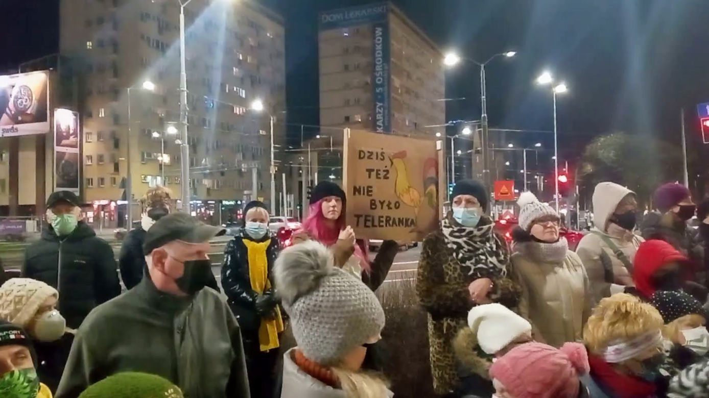 Protest "Wolne media" w Szczecinie