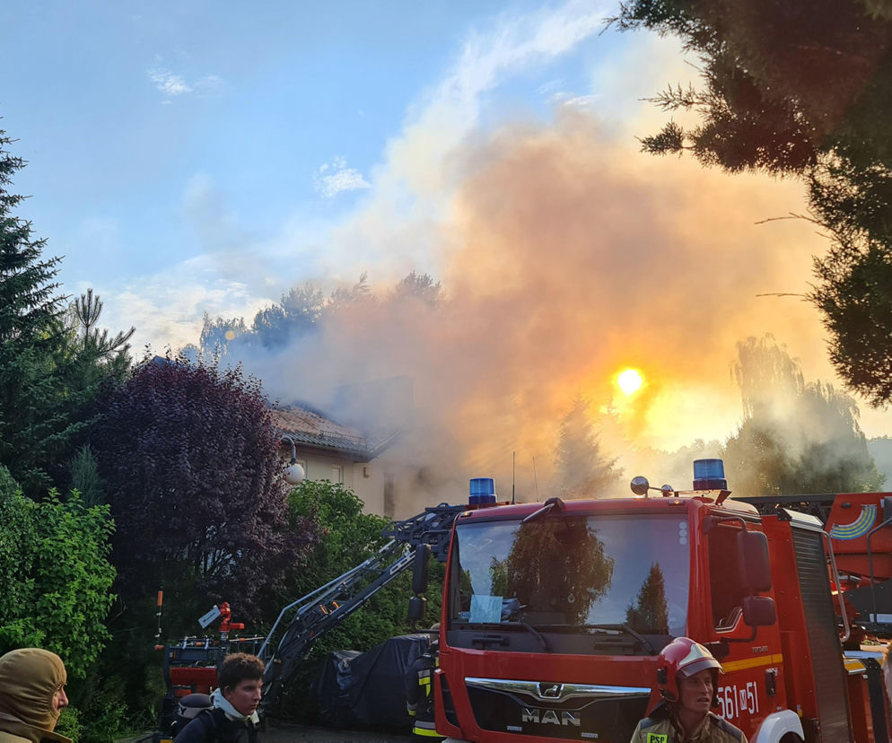 Pożar domu w Józefosławiu