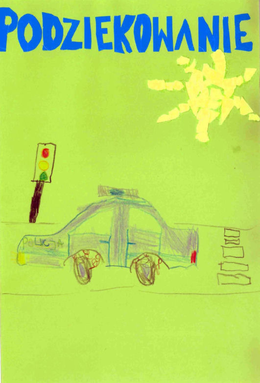 6-latek podziękował policjantom