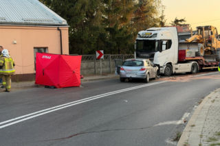 35-latek zginął w czołowym zderzeniu z ciężarówką