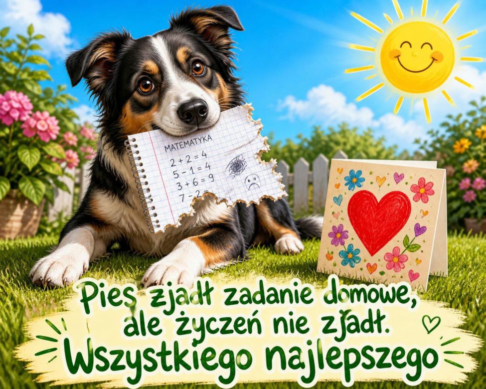 Zabawna kartka z okazji Dnia Nauczyciela