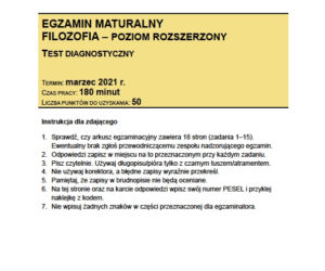 Matura próbna 2021: Filozofia. Odpowiedzi i arkusze sprawdzisz TUTAJ. Matura CKE filozofia