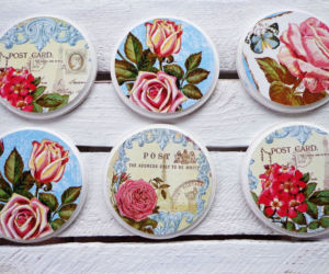 Podkładki pod kubek decoupage na żelazko